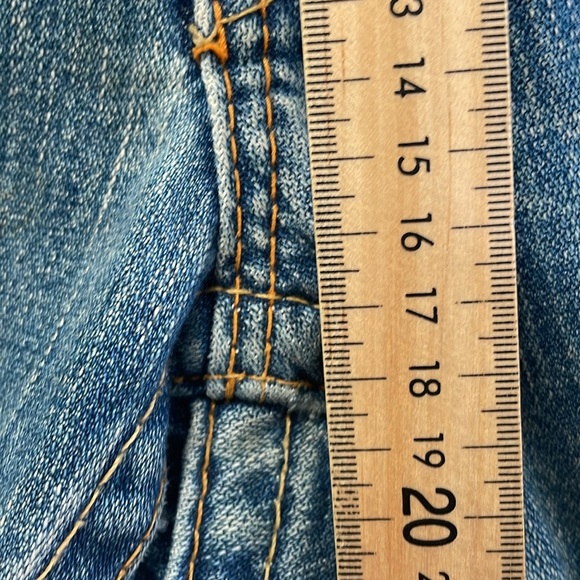 True Religion - Low Rise Flared Y2K Ashbury Pathwork Hippie Jeans Blue - 27 - Picture 13 of 14